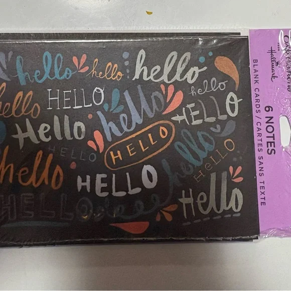 Colorful Hello Note Cards Set - Picture 2 of 2